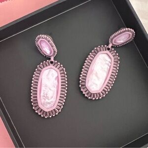 Kendra Scott Purple Earrings with Ornate Detailing